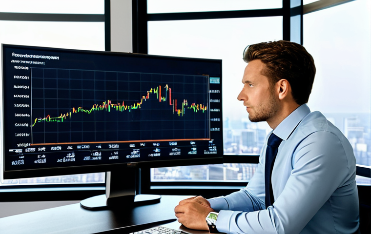 A professional financial consultant, either male or female, dressed in a modest business suit and professional dress, stands confidently beside a large digital screen displaying complex financial charts and market data. They are calmly explaining intricate investment concepts to a fully clothed adult client, who is seated and attentively listening. The setting is a modern, well-lit office with a clear view of a bustling city skyline through a large window. The overall atmosphere conveys clarity, expertise, and trust. safe for work, appropriate content, fully clothed, perfect anatomy, correct proportions, natural pose, well-formed hands, proper finger count, natural body proportions, professional photography, high quality.
