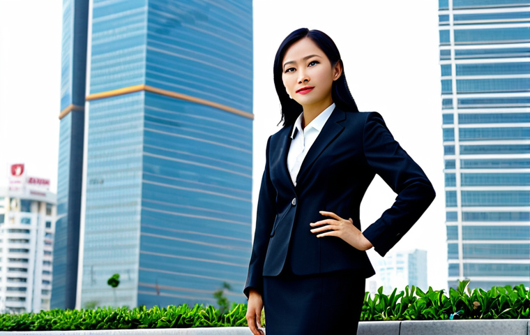 Business Professional**

"A professional businesswoman in a modest business suit, standing in front of a modern skyscraper in Ho Chi Minh City, fully clothed, appropriate attire, safe for work, perfect anatomy, natural proportions, professional photography, high quality."

**