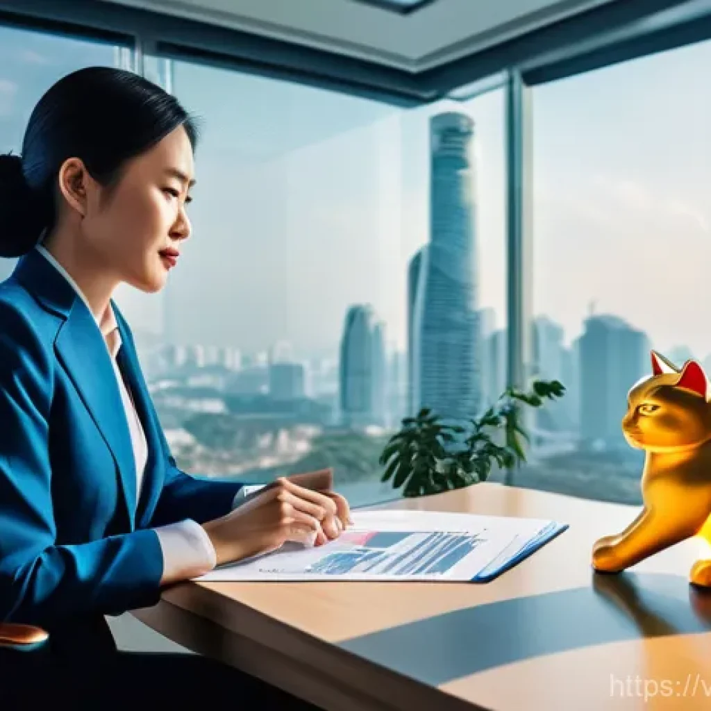 펀드투자상담사와 IT 기술 융합 사례 - **Prompt:** A high-resolution, futuristic depiction of Artificial Intelligence assisting a Vietnames...