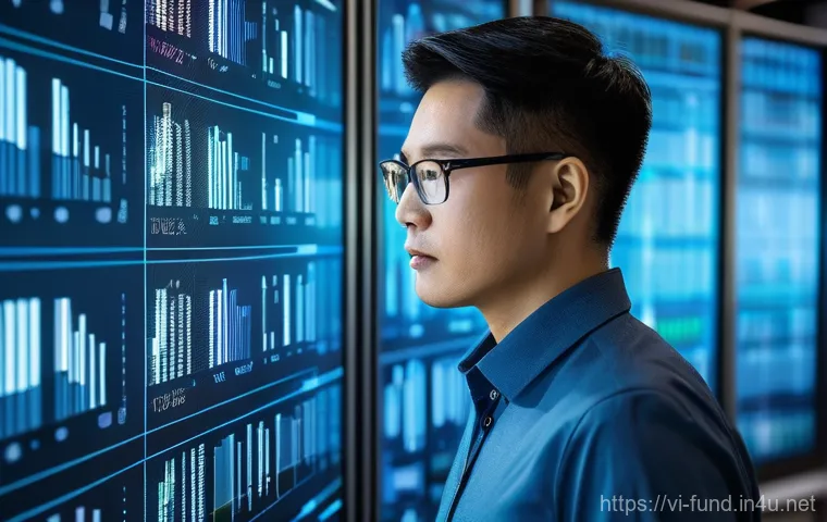 펀드투자상담사와 관련된 금융 기술 활용 - **Prompt:** A dynamic, wide-angle shot of a modern, open-plan office space in a Vietnamese city, bus...