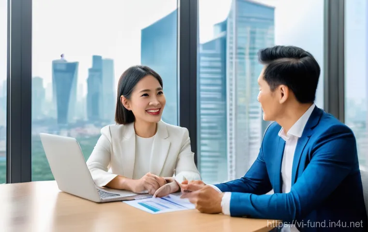 펀드투자상담사와 관련된 자격증 혜택 - Image Prompt 1: Professionalism and Client Trust in Vietnamese Finance**
