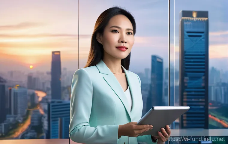 펀드투자상담사 필기시험 합격 꿀팁 - **Prompt:** A young Vietnamese professional (male or female, early 20s to early 30s) diligently stud...