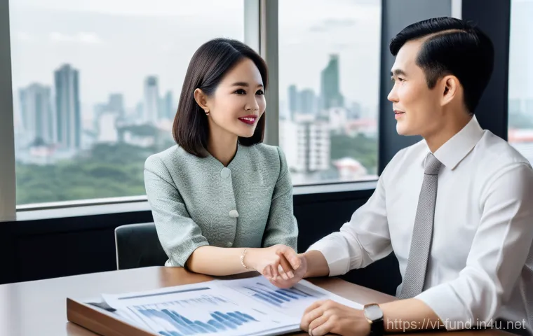 펀드투자상담사 채용에서 자주 묻는 질문 - **Prompt:** A confident and empathetic Vietnamese female investment fund consultant in her mid-30s, ...