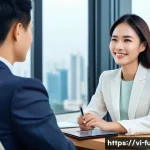 펀드투자상담사 채용 공고 분석 - **Prompt 1: The Trustworthy Advisor**
    "A bright, modern office interior in a bustling Vietnamese...