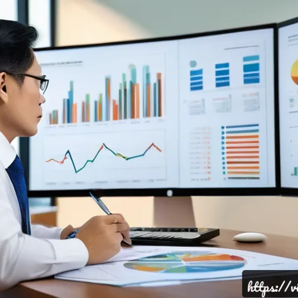 펀드투자상담사로 성공하는 비결 - A professional Vietnamese financial advisor in a modern office setting, attentively listening to a d...