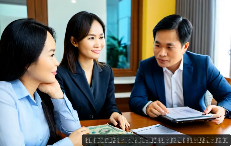 Home 17 펀드투자상담사 관련 정책 및 제도 변화 - Photorealistic Vietnamese financial advisor in a modern Hanoi office calmly explaining updated inves...
