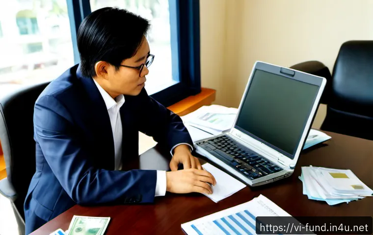 Home 17 펀드투자상담사 자격증 취득 후 해야 할 일 - Photorealistic Vietnamese financial advisor in professional business attire organizing a client inve...