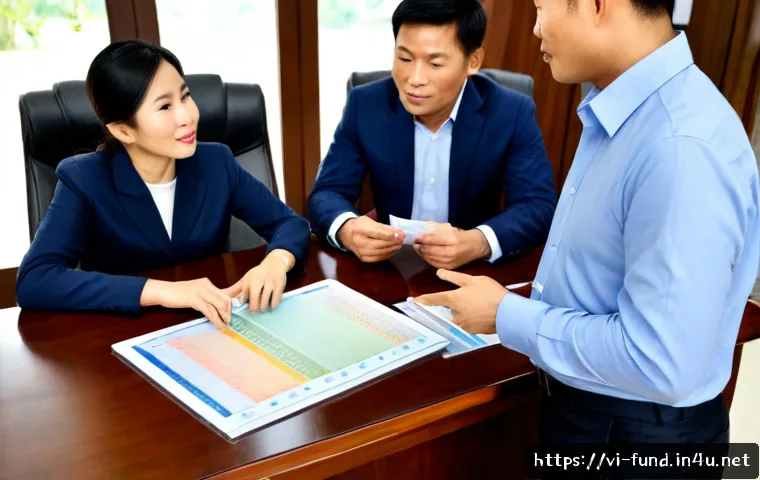 Home 17 펀드투자상담사 직무와 역할 - Photorealistic Vietnamese fund investment advisor in professional business attire calmly consulting ...